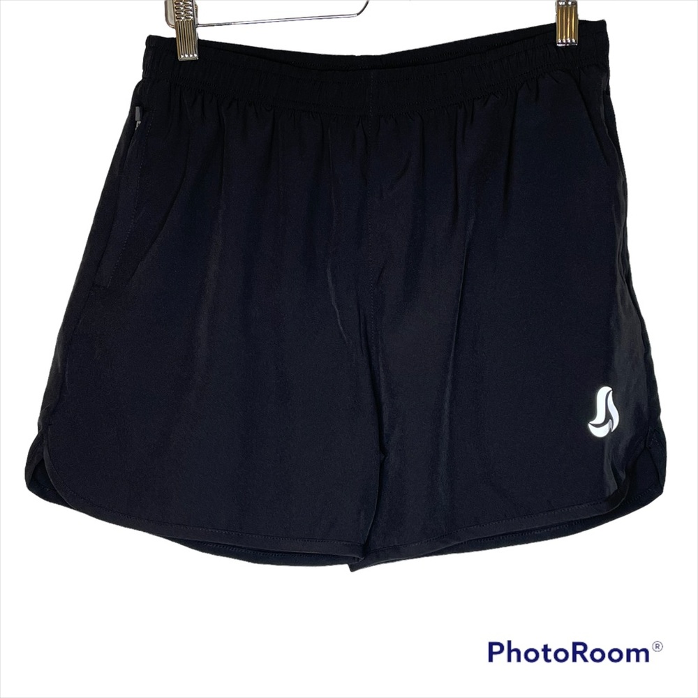 Silkworld NWT Men’s Swim Shorts Mesh Liner Zip Pocket Black Sz.Small